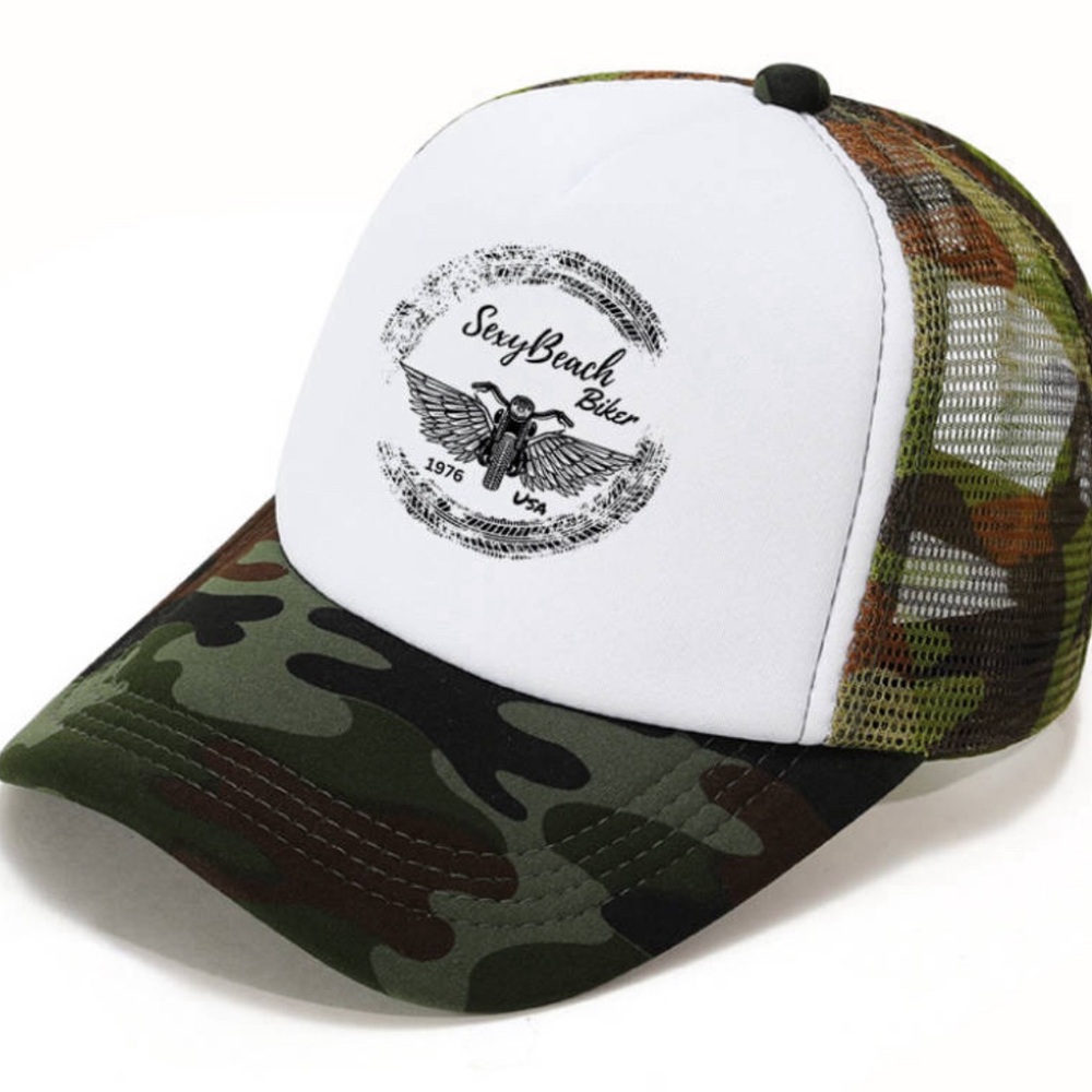 NEW Sexy Beach  biker trucker hat unisex  Harley rider motorcycle hat SnapBack
